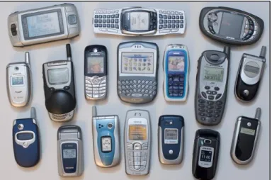 Gambar 2. Tren model telepon seluler dekade 90-an 