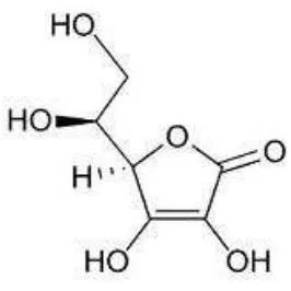 Gambar 2.2 Struktur kimia vitamin C