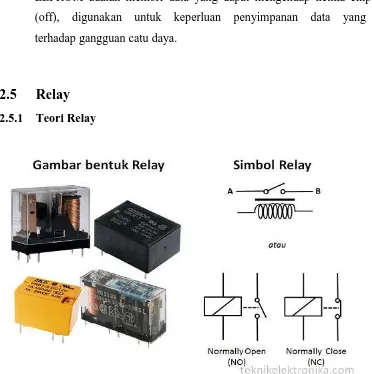 Gambar 2.11  Bentuk dan simbol relay 