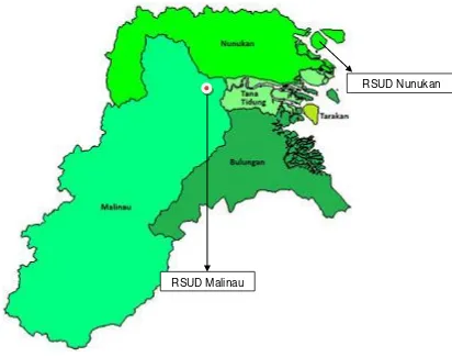 Gambar 1. Peta wilayah Provinsi Kalimantan Utara  