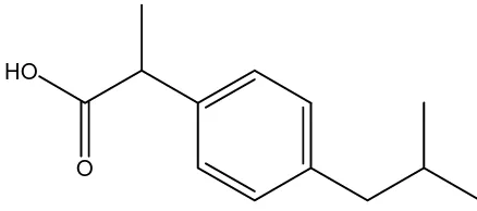 Gambar 2. Struktur Ibuprofen (Anonim, 1995) 