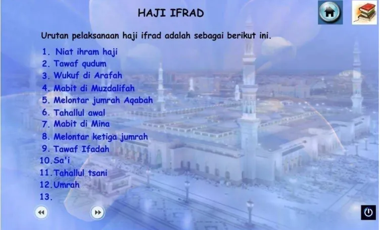 Gambar 4.4 Tampilan Halaman Materi Umrah 