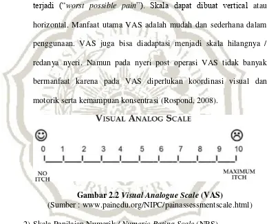 Gambar 2.2 Visual Analogue Scale (VAS) 