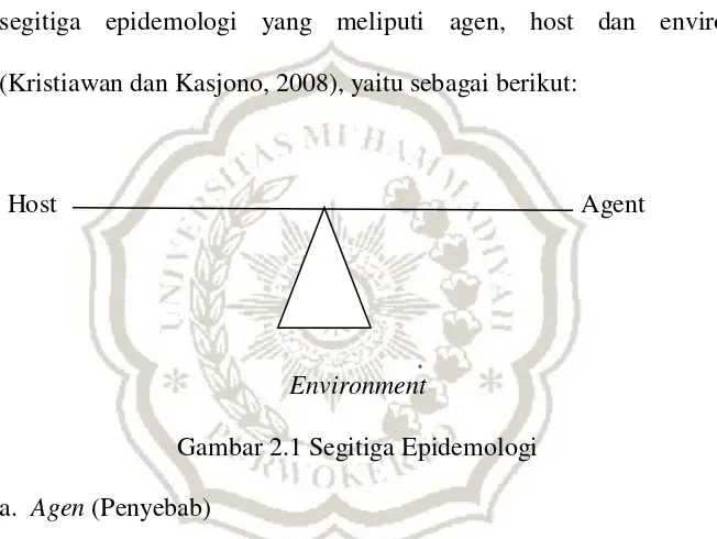 Gambar 2.1 Segitiga Epidemologi 