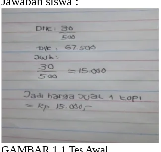 GAMBAR 1.1 Tes Awal