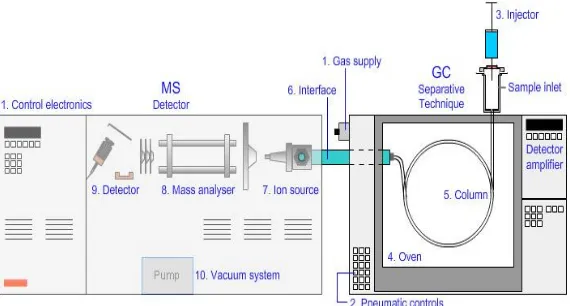 Gambar 2.8. Gas Chromatography-Mass Spectrometer (GC-MS) (Sumber, Cromacademy.com). 