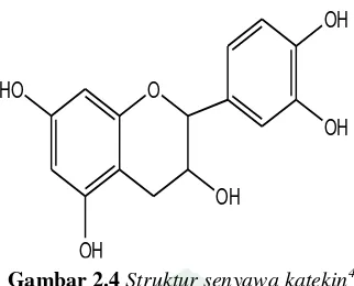 Gambar 2.4 Struktur senyawa katekin49 