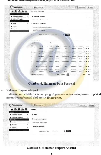 Gambar 4. Halaman Data Pegawai 