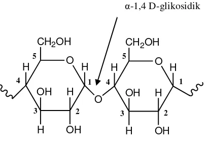 Gambar 2.2  Struktur Amilosa 