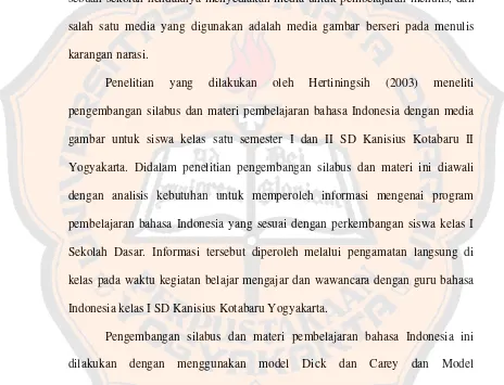 gambar untuk siswa kelas satu semester I dan II SD Kanisius Kotabaru II 