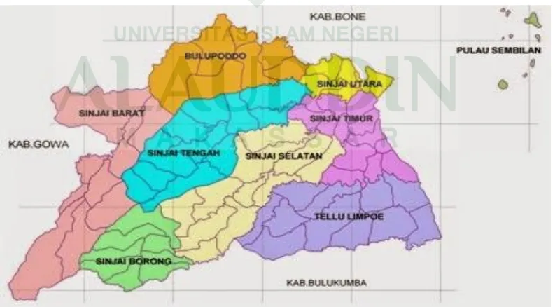 Gambar 9. Peta Wilayah Kabupaten Sinjai 
