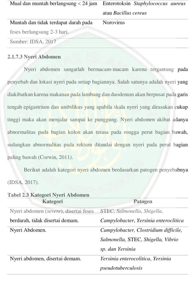 Tabel 2.2 Kategori Mual dan Muntah 