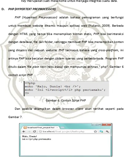 Gambar 6. Contoh Script PHP 