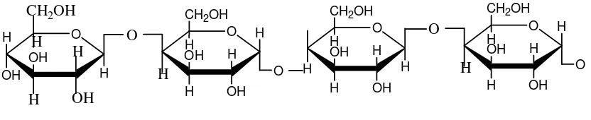 Gambar 2. 1: Struktur selulosa
