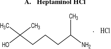 Gambar 1. Struktur heptaminol HCl