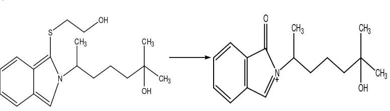 Gambar 11. Gugus kromofor dan auksokrom pada heptaminol hasil derivatisasi