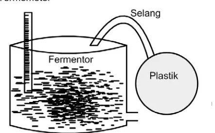 Gambar 3.1 Rangkaian peralatan fermentasi 