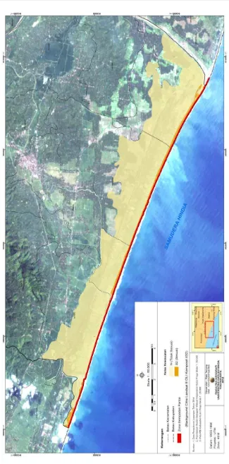 Gambar 3. Peta Kesesuaian Lahan untuk Kawasan Tambak Udang dan Zona Sempadan Pantai