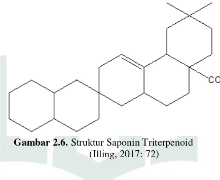 Gambar 2.6. Struktur Saponin Triterpenoid 