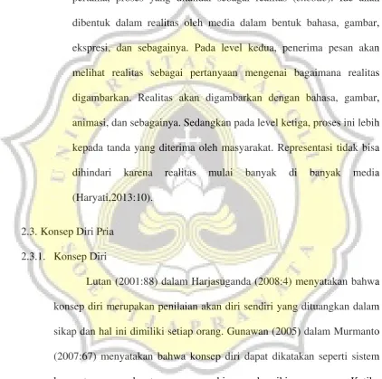 Tabel 2.1. merupakan tiga proses representasi. Pada level 