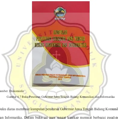 Gambar 4.7 Buku Peraturan Gubernur Jawa Tengah Bidang Komunikasi dan Informatika 
