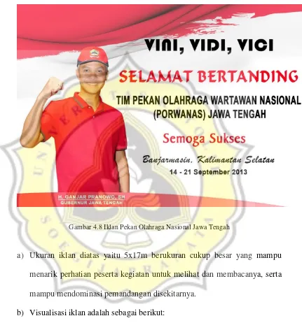 Gambar 4.8 Iklan Pekan Olahraga Nasional Jawa Tengah 