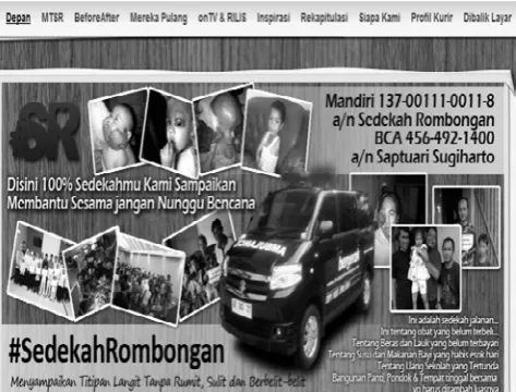 Gambar 1 Visualisasi Website Sedekah Rombongan  