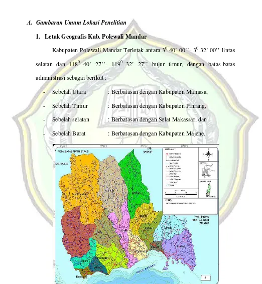 Gambar 1 : Peta Kab. Polewali Mandar 