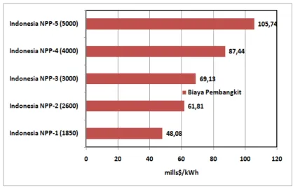 Gambar 1. Biaya Pembangkit PLTN 