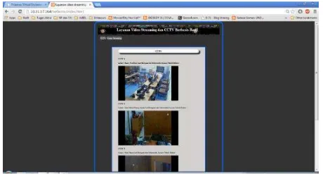 Gambar 5. Tampilan halaman web layanan CCTV. 
