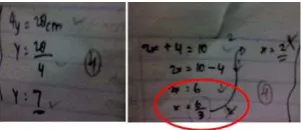 Gambar 4. Contoh kesalahan siswa pada indikator 3 UH-I (Sumber :  Lembar jawaban UH-I siswa) 