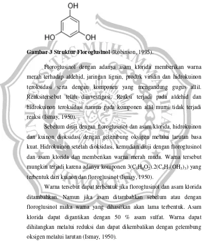 Gambar 3 Struktur Floroglusinol (Robinson, 1995). 