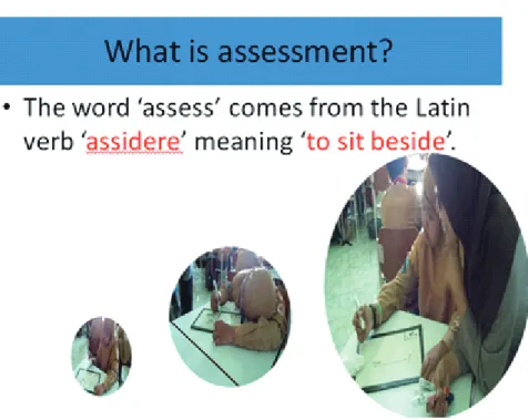 Gambar 1. Contoh presentasi assessment for learning