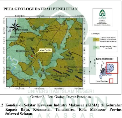 Gambar 2.1 Peta Geologi Daerah Penelitian 
