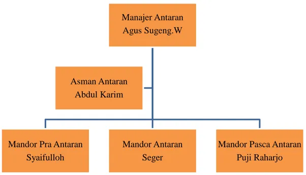 Gambar 3- Struktur Organisasi Bagian Antaran PT.Pos Indonesia (Persero) 
