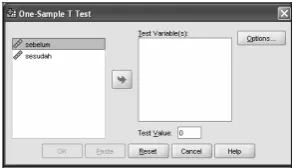 Gambar 11.1. Kotak Dialog One Sample t test 