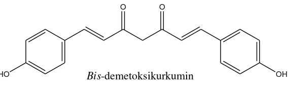 Gambar 5. Struktur molekul kurkuminoid (Aggarwal, Bhatt, Ichikawa, Ahn, Sethi, 