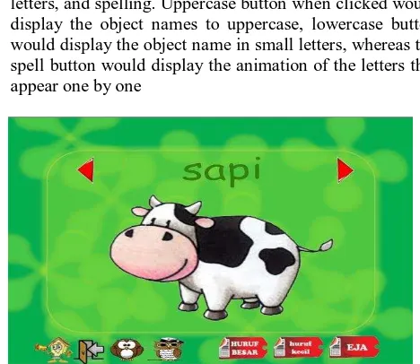 Figure 6 : Screenshoot Section  Learning about letter 