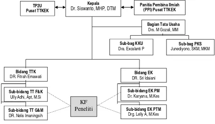 Gambar 1.1. Struktur Organisasi Pusat TTKEK 