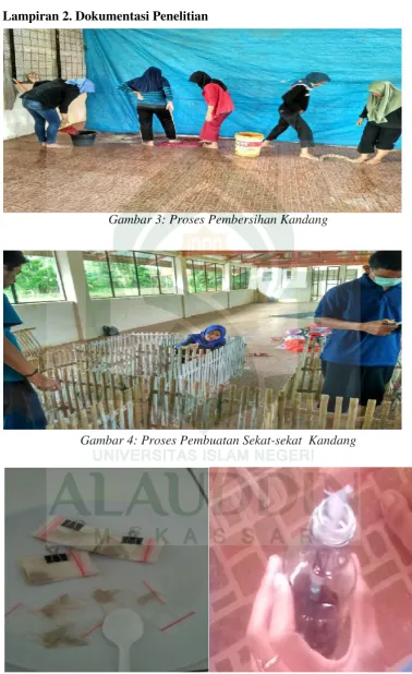 Gambar 3: Proses Pembersihan Kandang