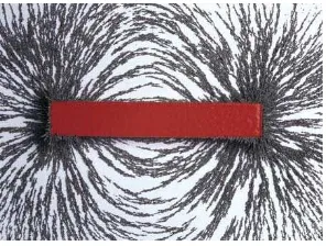 Gambar 2.10 Formasi serbuk besi yang dipengaruhi medan magnet 