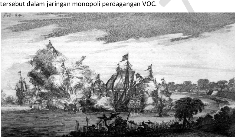 Gambar persaingan perdagangan bangsa Eropa di perairan Makasar (www.negarahukum.com) 