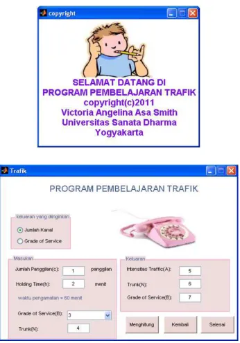 Gambar 3.6 Tampilan Program Pembelajaran Trafik 