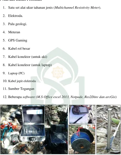 Gambar III.2. Alat-alat yang digunakan pada penelitian 