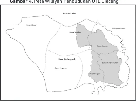 Gambar 4. Peta Wilayah Pendudukan OTL Cieceng