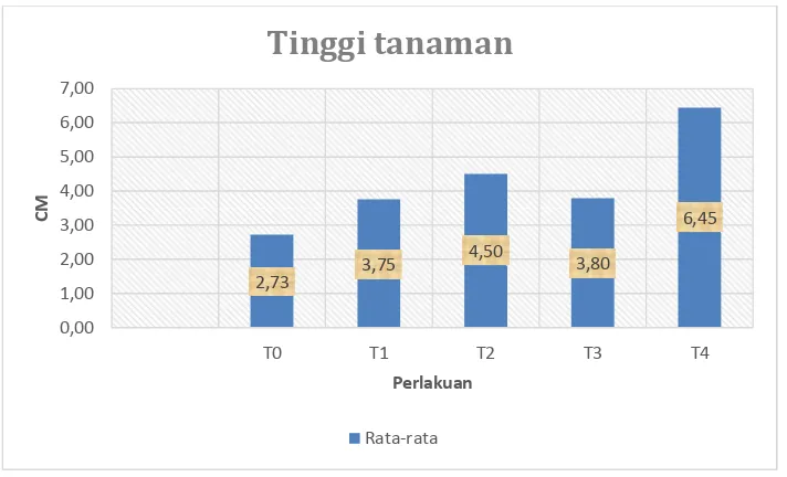 Gambar 4. 1. Diagram batang rata-rata pertambahan tinggi tanaman cabai besar (Capsicum annum L.) VI (9 MST- 8 MST)