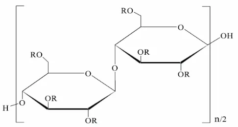 Gambar 3. Struktur kimia Hidroksipropil Metilselulosa