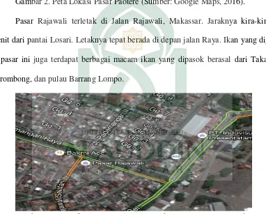 Gambar 2. Peta Lokasi Pasar Paotere (Sumber: Google Maps, 2016). 