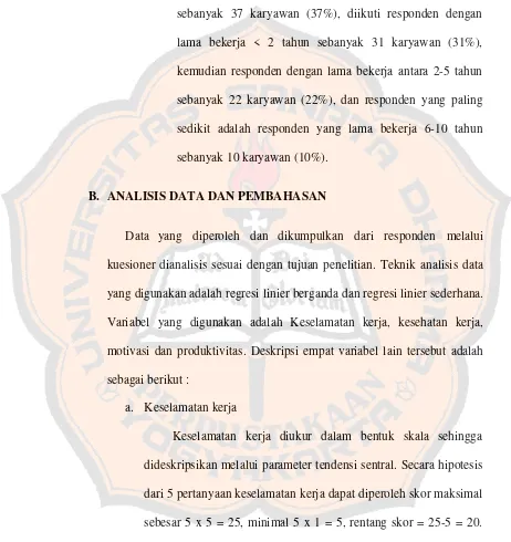 Tabel V.4 menunjukkan bahwa jumlah responden paling 