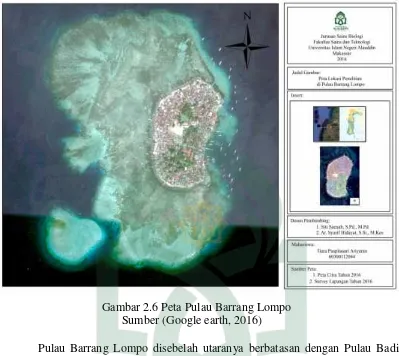Gambar 2.6 Peta Pulau Barrang Lompo